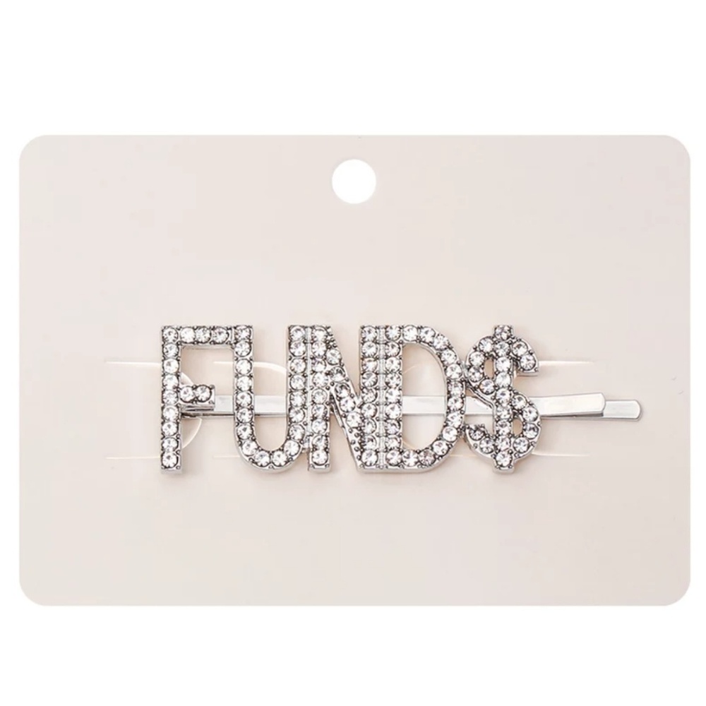 Girls Just Wanna Have Funds Crystal Hair Pin Set - Picture 6 of 6